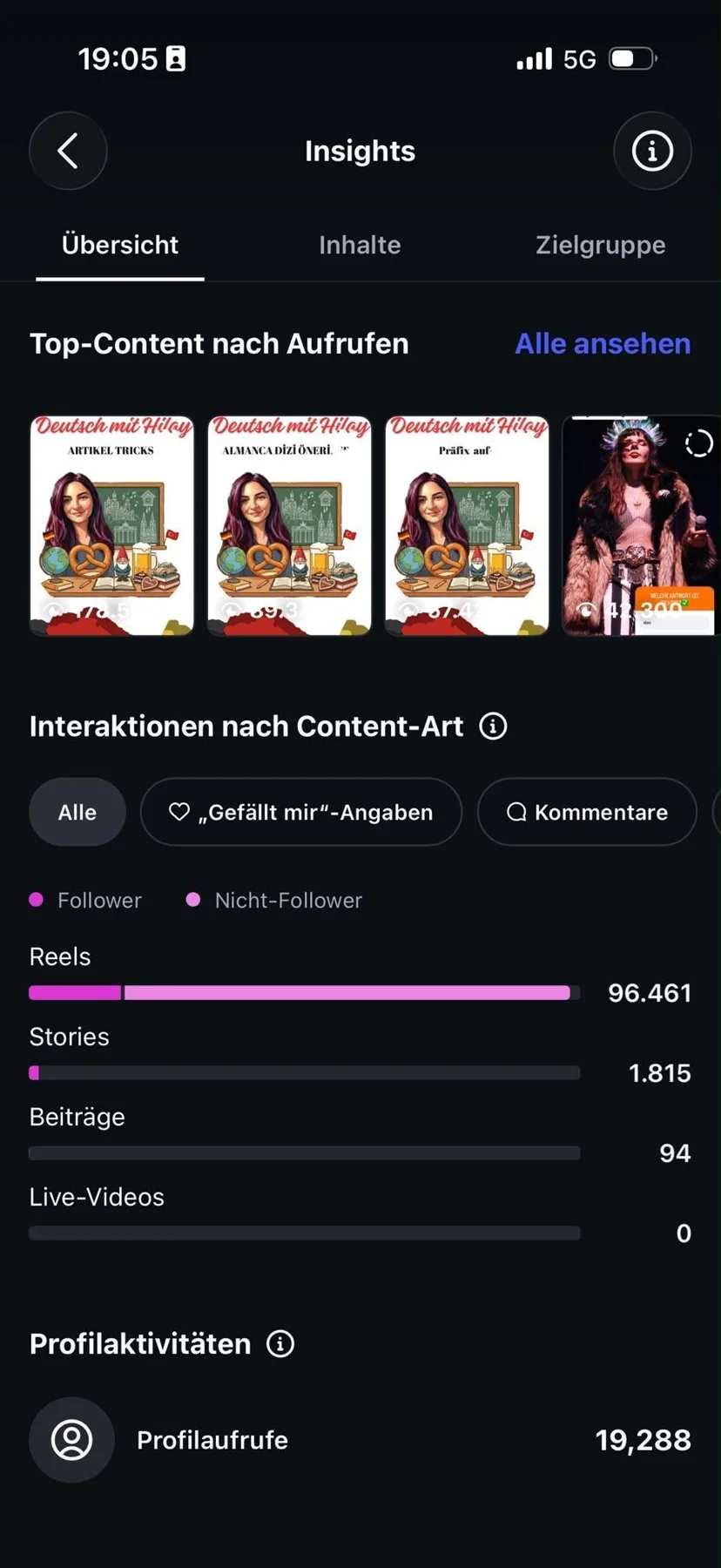 Deutsch mit Hilay – Analytics — Portfolio-Beispiel 3